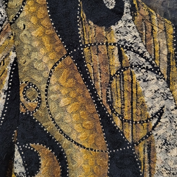 Vintage y2k moon print brown black long sleeve tee Concepts Conrad C small - Picture 10 of 11